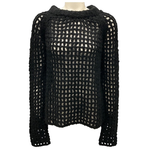 ZADIG & VOLTAIRE DELUXE BLACK MASSIMO HOOK DEFILE SWEATER - Picture 1 of 5